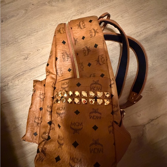 MCM Tan Leather Backpack for Men - Picture 7 of 8